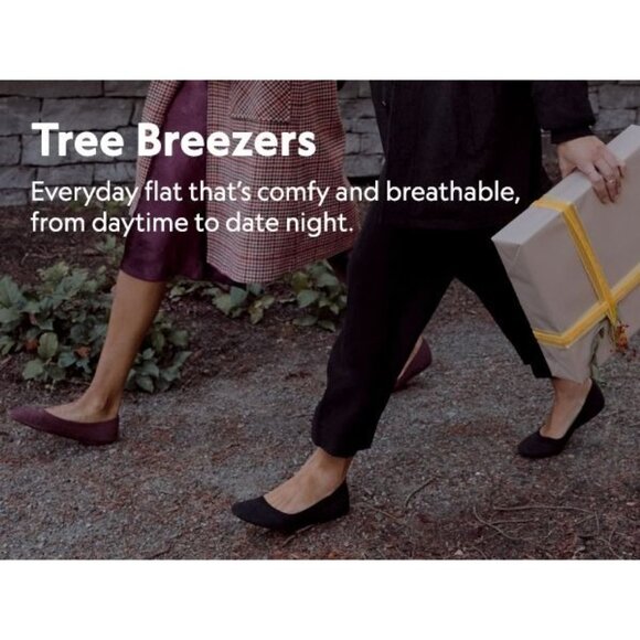 Allbirds Women's Dark Gray TB Tree Breezers Knit Slip On Flats Shoe Sz 9.5  176 - Picture 2 of 16